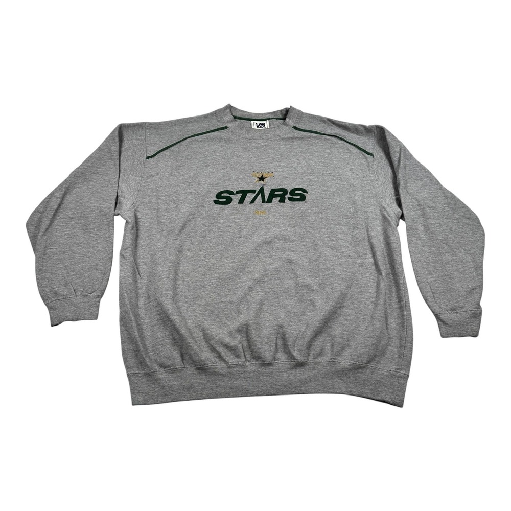 Vtg Dallas Stars Sweatshirt Mens 2XL Gray NHL Hockey Lee Sport Crewneck Pullover